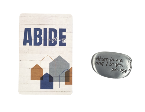 Thumb Stone with Card - Abide with Me