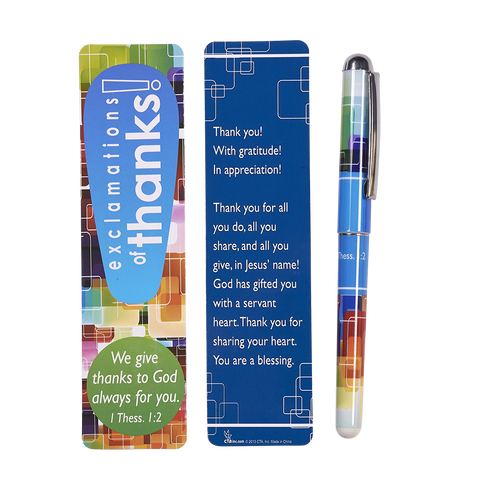 Pen & Bookmark Gift Set - Exclamations of Thanks