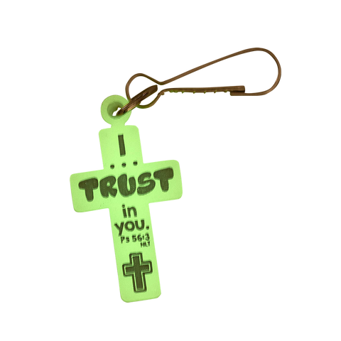 Glow-in-the Dark Cross-Shape Backpack Tag