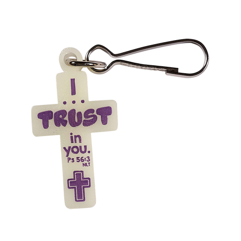 Glow-in-the Dark Cross-Shape Backpack Tag