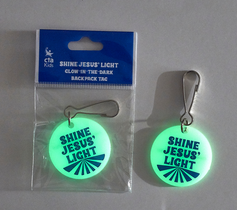 Glow-in-the-Dark Backpack Tag - Shine Jesus' Light