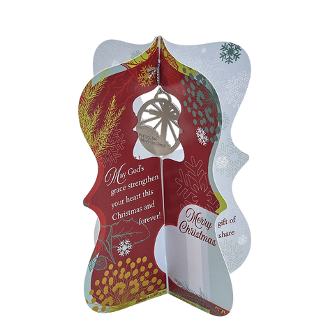 Dimensional Christmas Greeting Card - Embracing the Gift of God's Grace