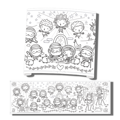 Tiny Truths Illustrated Bible Giant Easter Coloring Mural