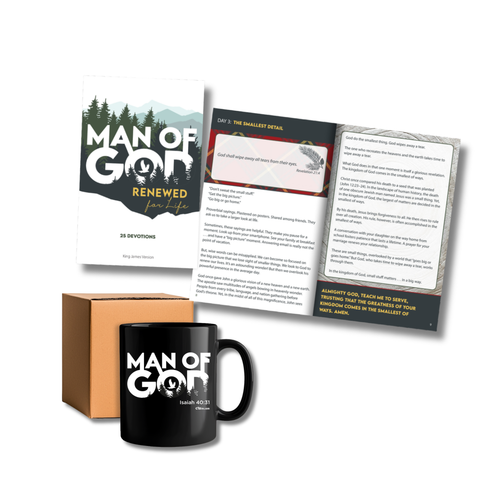 KJV Devotion Book & Mug Gift Set - Man of God: Renewed for Life