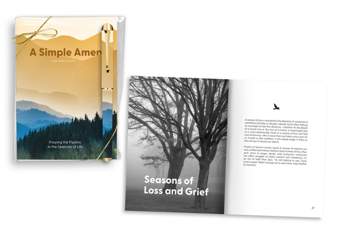 KJV Softcover Devotion Book & Pen Gift Set - A Simple Amen