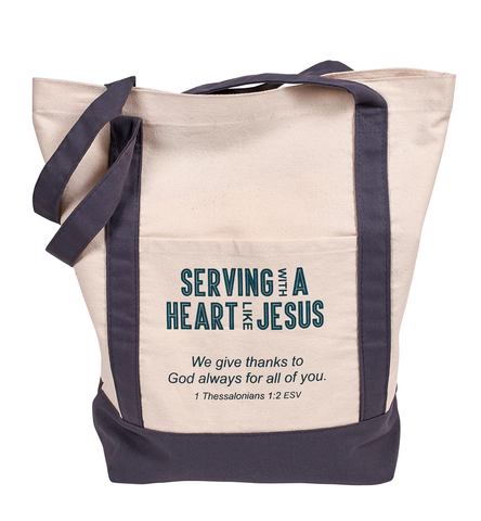 Medium Boat Tote Bag - Serving with a Heart like Jesus