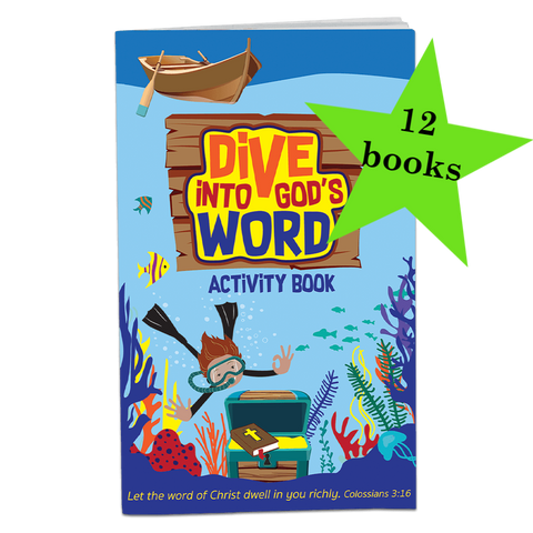 12 Pack Activity Books - Dive into God's Word