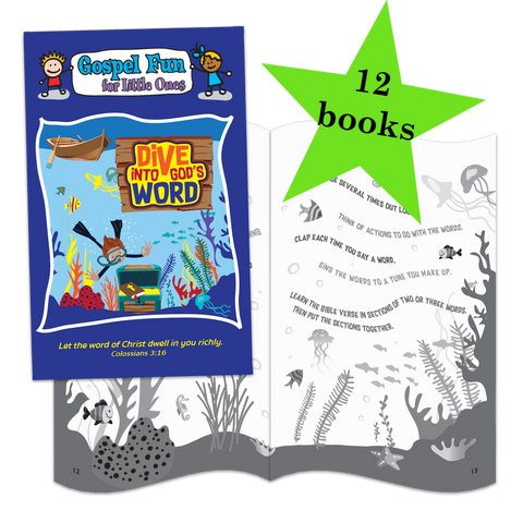 12 Pack Gospel Fun for Little Ones - Diving into God's Word