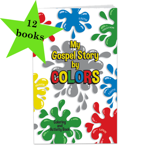 12 Pack Activity Books - Gospel Story by Colors