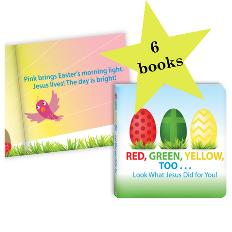6 Pack Board Books - Red, Green, Yellow, Too . .