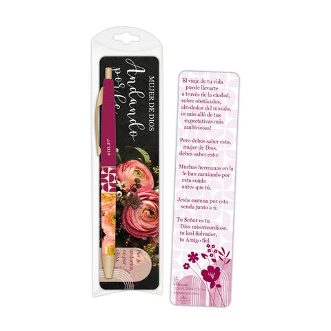 Spanish Pen & Bookmark Gift Set - Woman of God®: Walking by Faith