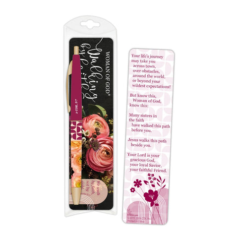 Pen & Bookmark Gift Set - Woman of God®: Walking by Faith