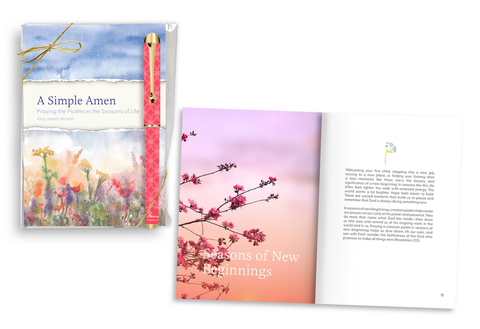 KJV Softcover Devotion Book and Pen Gift Set - A Simple Amen