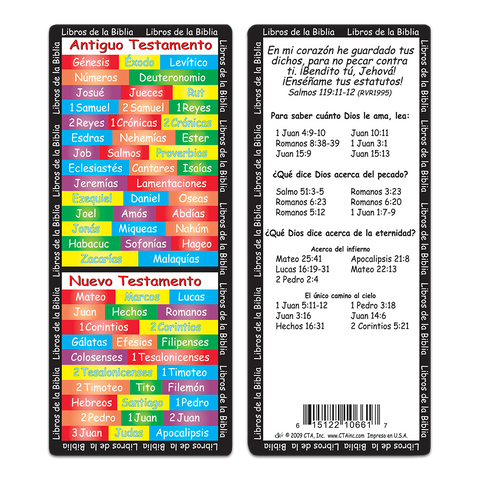 Spanish - Books of the Bible Jumbo Bookmark