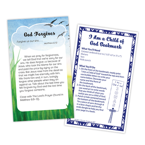 Lord's Prayer Family Devotion Flash Card Set