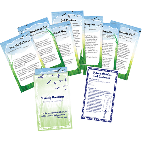 Lord's Prayer Family Devotion Flash Card Set