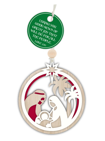 Wooden Ornament - Nativity