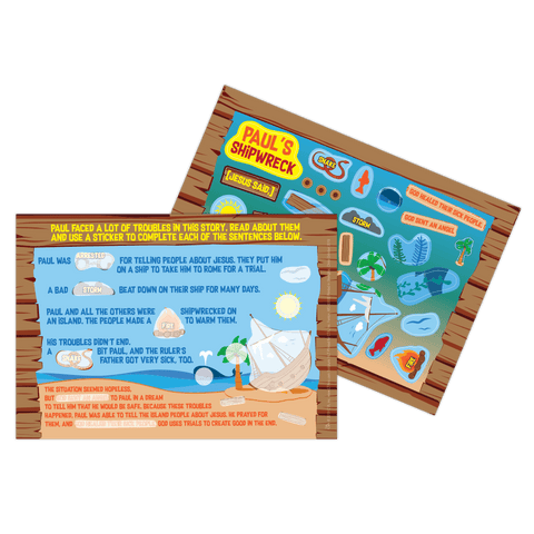 Dive into God's Word Paul's Shipwreck Sticker Scene