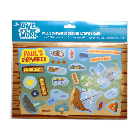 Dive into God's Word Paul's Shipwreck Sticker Scene
