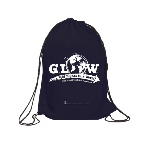 Drawstring Tote Bag - G.L.O.W. God Lights Our World!