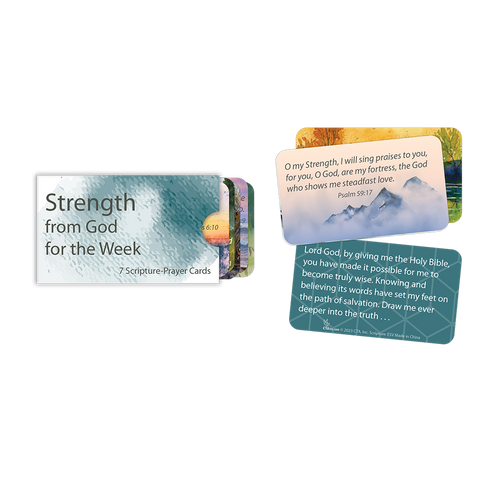 Strength from God for the Week - Scripture Prayer Cards in Sleeve