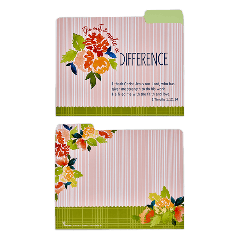 Pack of 6 File Folders - Making A Difference...Inspiring Lives