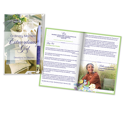 KJV Softcover Devotion Book and Pen Gift Set - Ordinary Moments. Extraordinary God