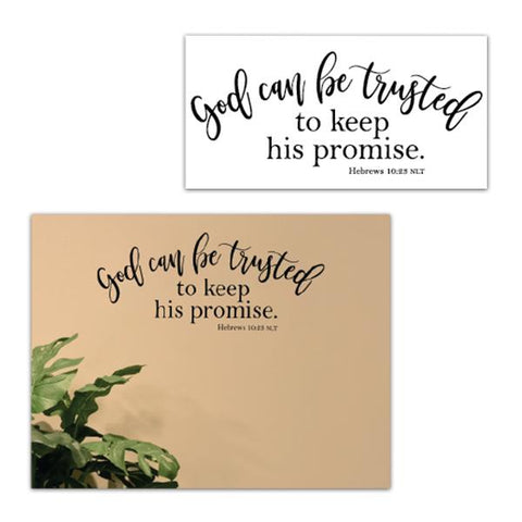 Trust Vinyl Wall Cling - Strong & Courageous
