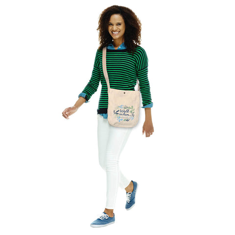 Canvas Crossbody Bag- Stepping Out with Jesus