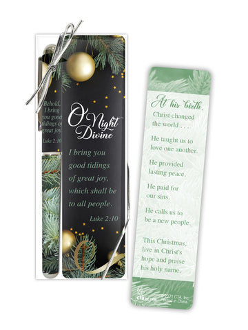 Pen & Bookmark Gift Set - O Night Divine
