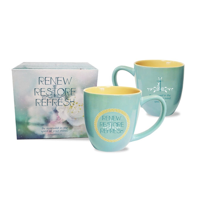 Renew. Restore. Refresh. Ceramic Mug w/Gift Box