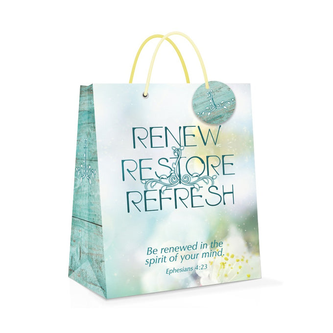 Gift Bag and Tag  -  Renew. Refresh. Restore