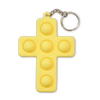 Yellow Pop Fidget Cross Keychain